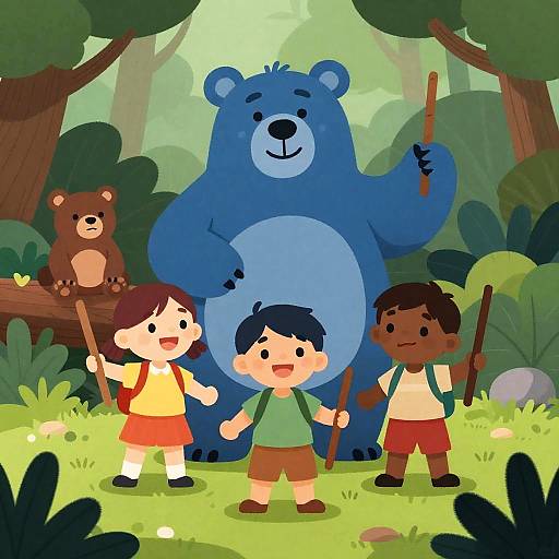 Joyful Jungle Adventure with Friendly Bears