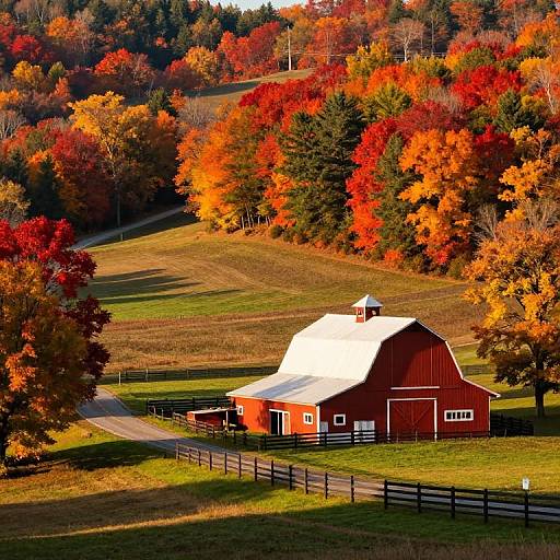 Autumn in Rural America Scene