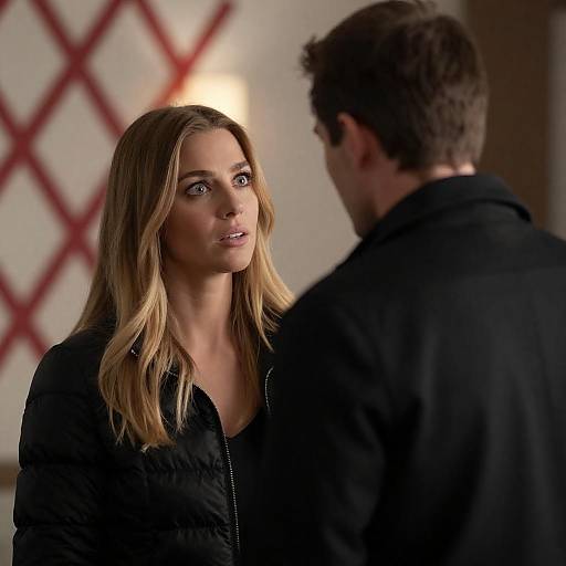 Close-Up Shot: Surprised Woman and Man