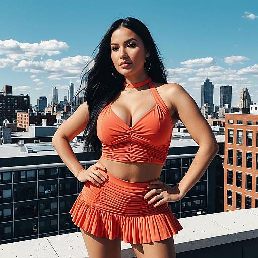 Summer Fashion on a Rooftop Terrace