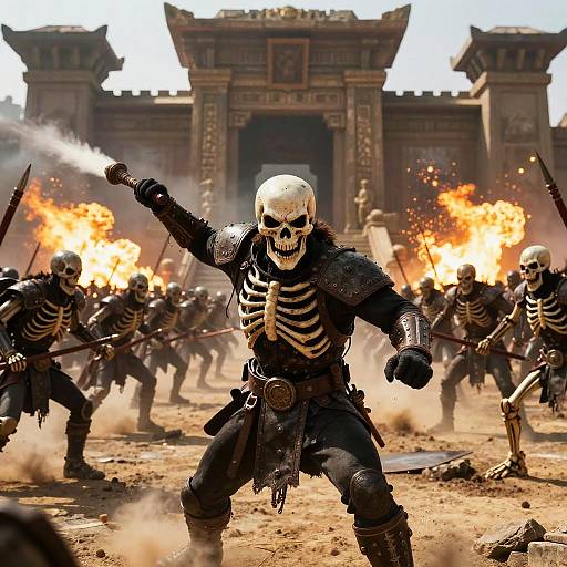 Skullface's Army in Epic Battle