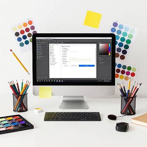 Surreal Artist with Floating Tools