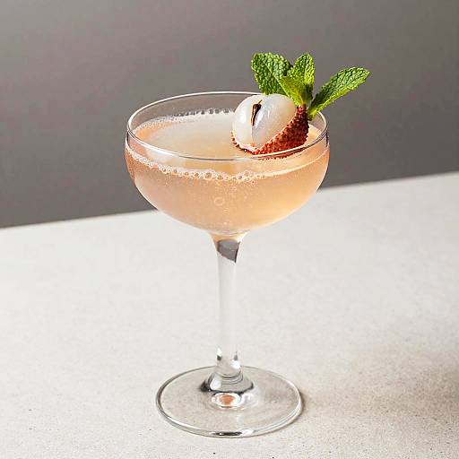 Smoked Coupe Lychee Soda Illustration