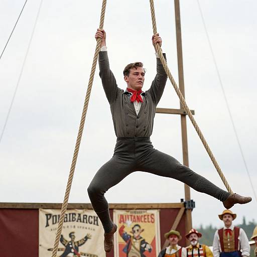 1930s Vintage Circus Aerialist Photo