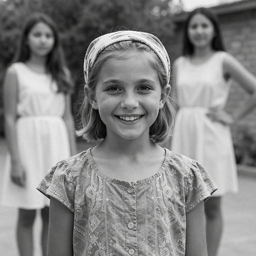 Smiling Young Girl with Headscarf