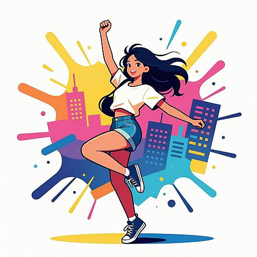 Vibrant Dance of Freedom and Joy