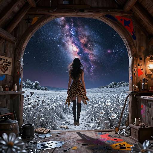 Rusticcore Levitating Girl Panorama