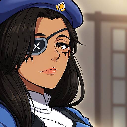 Illustration of Ana (overwatch), overwatch in the style of Noumen