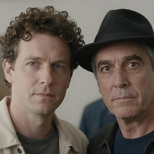 Close-Up Portrait of Two Middle-Aged Men