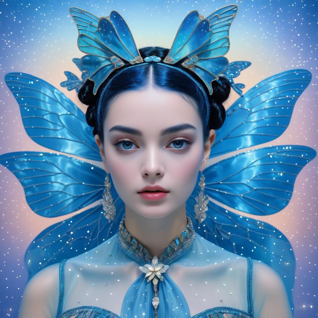 Surreal Psychedelic Butterfly Fashion Portrait