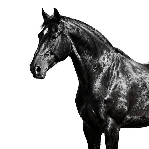Minimalist Black Horse Profile