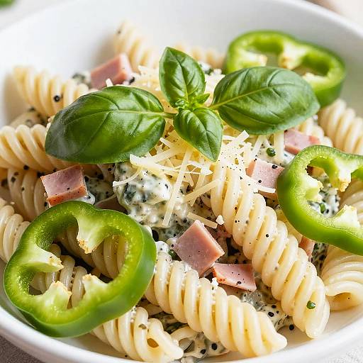 Vibrant Close-Up of Colorful Pasta Salad