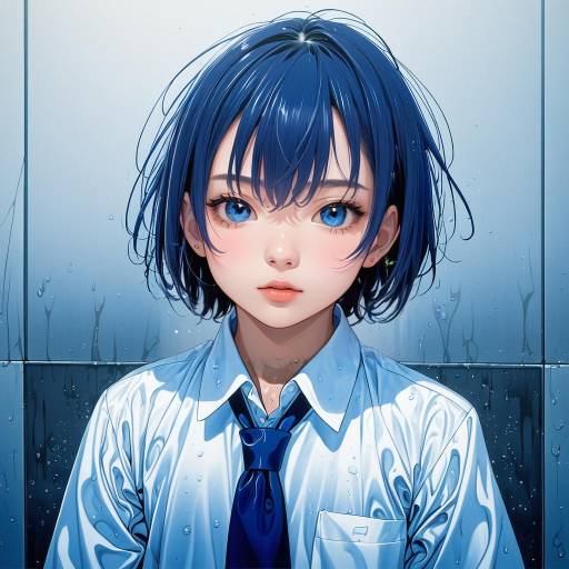 Illustration of Adachi sakura, adachi to shimamura in the style of Takami masahiro