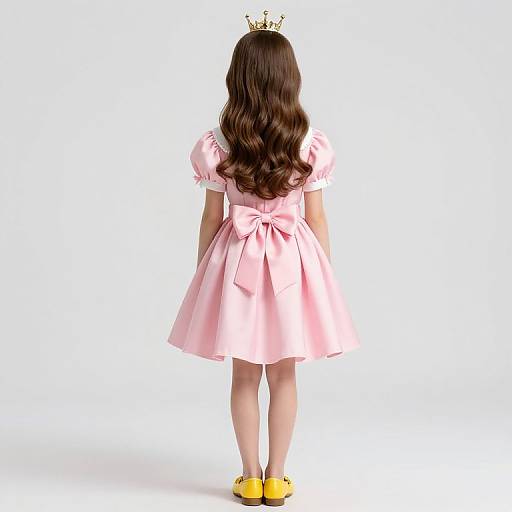 Girl in Pink Dress with Crown