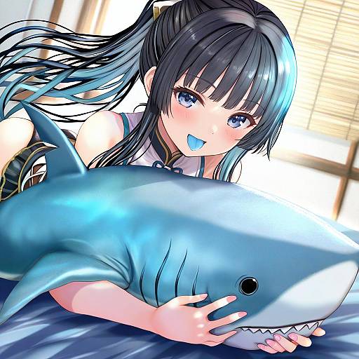 Illustration of Artemis of the blue, atelier live in the style of Ogata tei