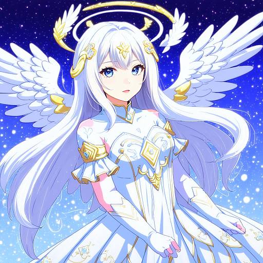 Illustration of Angel girl (shimmer), original in the style of Miyabi akino