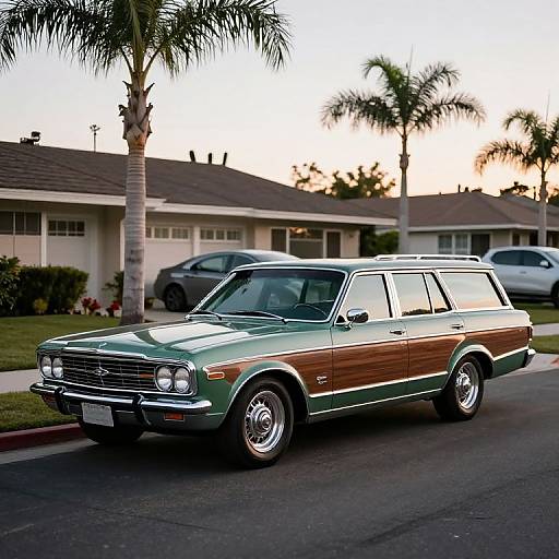 Classic Ford Squire Station Wagon Scene