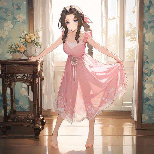 Elegant Aerith Gainsborough in Soft Light