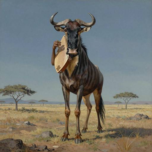 Dreamlike Wildebeest Dulcimer Panorama