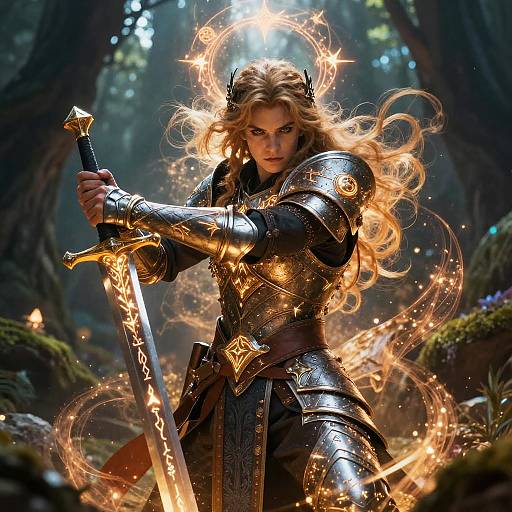 Enchanting AI Generated DnD Warrior