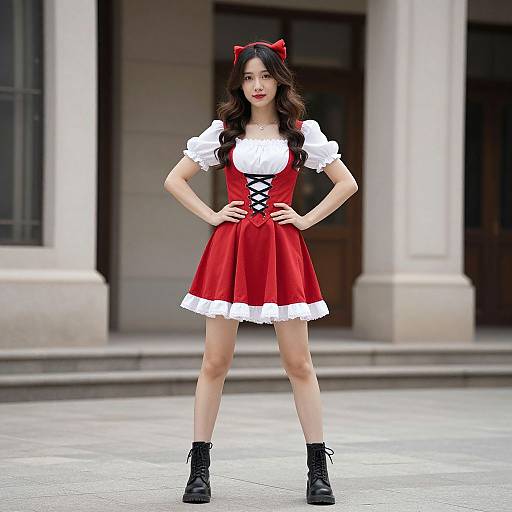 Festive Costume by Historic Building