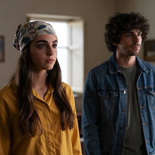 Candid Moment in a Dimly Lit Room