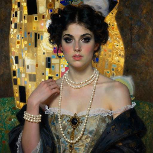 Gothic Vintage Lady with Pearls