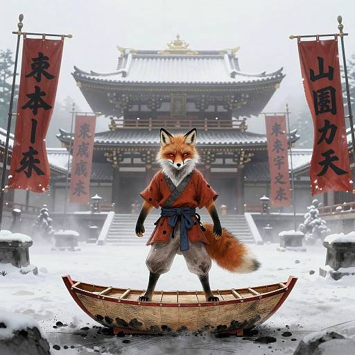 Fox Ronin in Foggy Mountain Temple