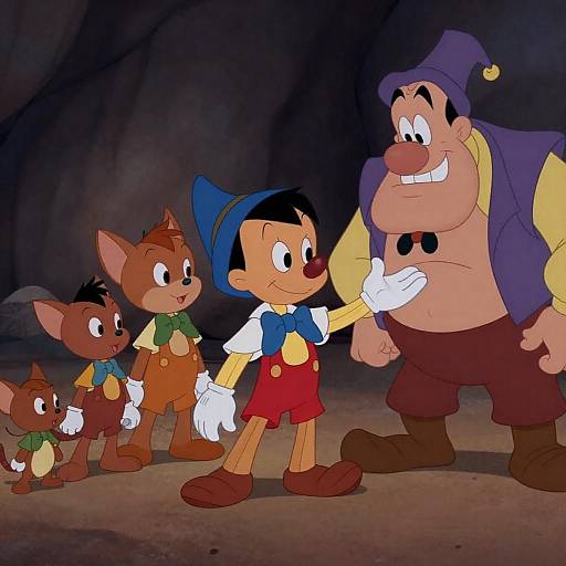 Animated Christmas Scene Featuring Jiminy Cricket