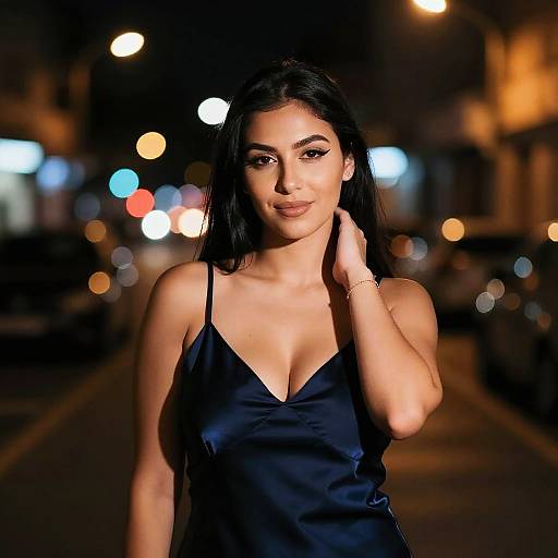 Moody Night Portrait with Bokeh