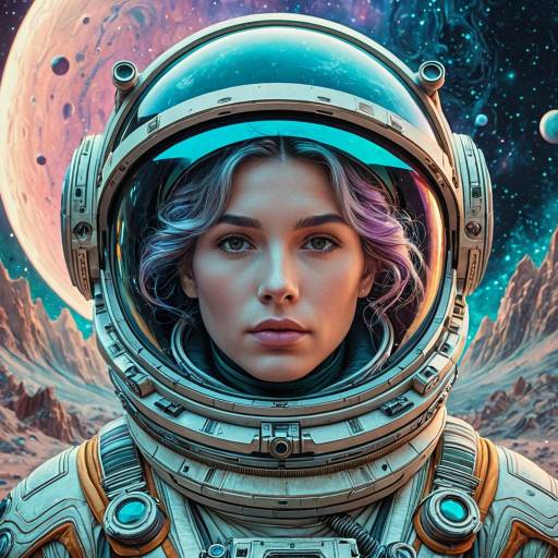 Galactic Explorer Portrait in Alien World