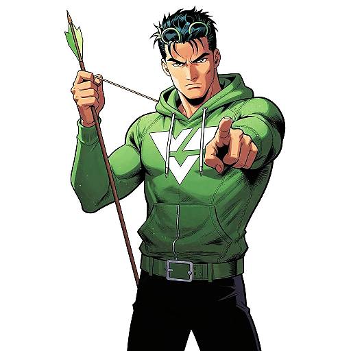 Green Arrow Speedy in Hoodie