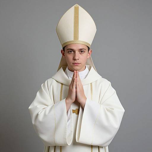 Realistic Adult Priest Costume Portrait