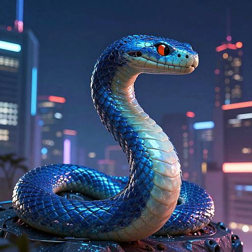 Futuristic Cybernetic Snake Humanoid