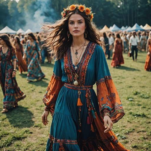 Vibrant Woodstock Moments in Bohemian Fashion