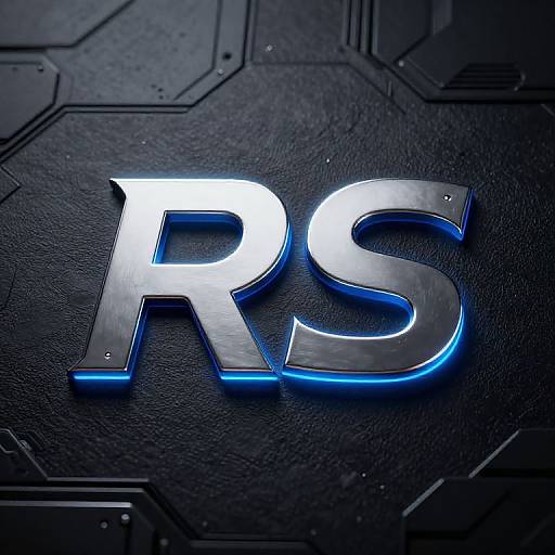 Silver RS Embossed Cyberpunk Design