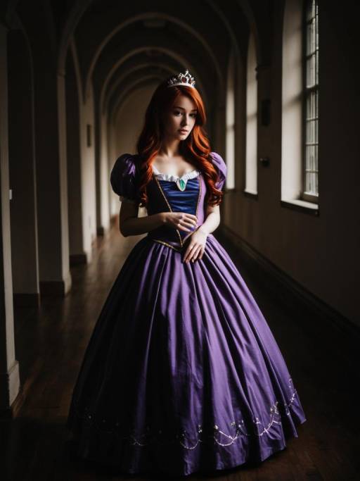 Princess in Purple Dress Cosplay