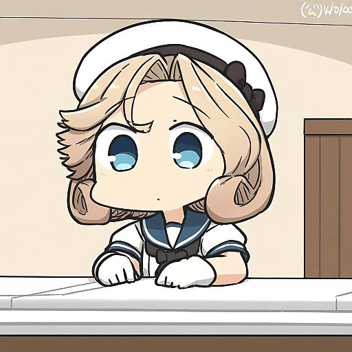 Illustration of Janus (kancolle), kantai collection in the style of Hamu koutarou