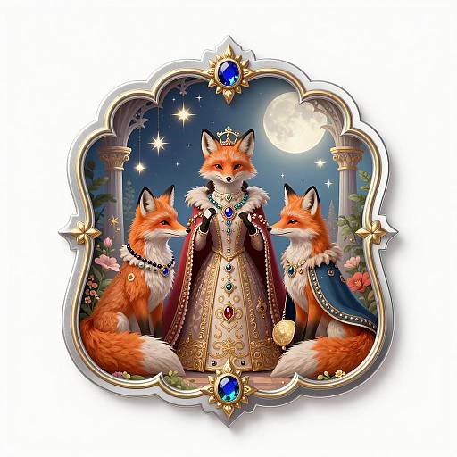 Enchanted Fox Royal Court Illustration