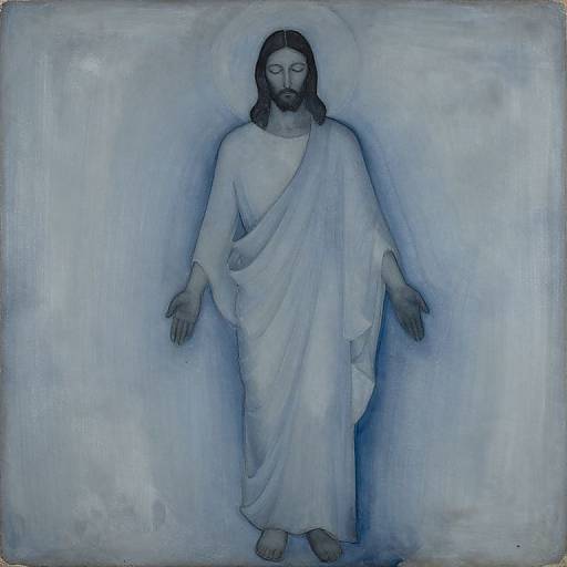 Minimalist Abstract Jesus Portrait