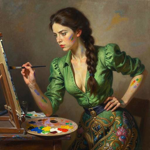 Intricate Model Shoot with Colorful Paint