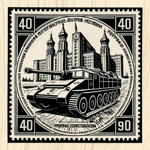 Russian Constructivism Propaganda Stamp
