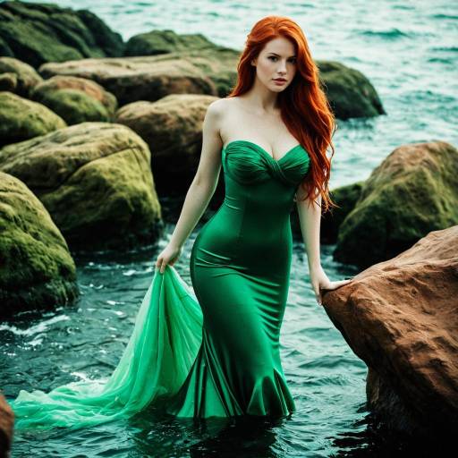 Ariel the Little Mermaid in Green Dress