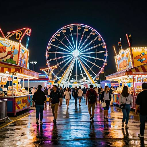 Neon Night at Coney Amusement Park