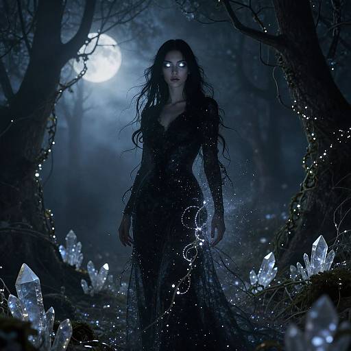 Nocturnal Surreal Woman Portrait