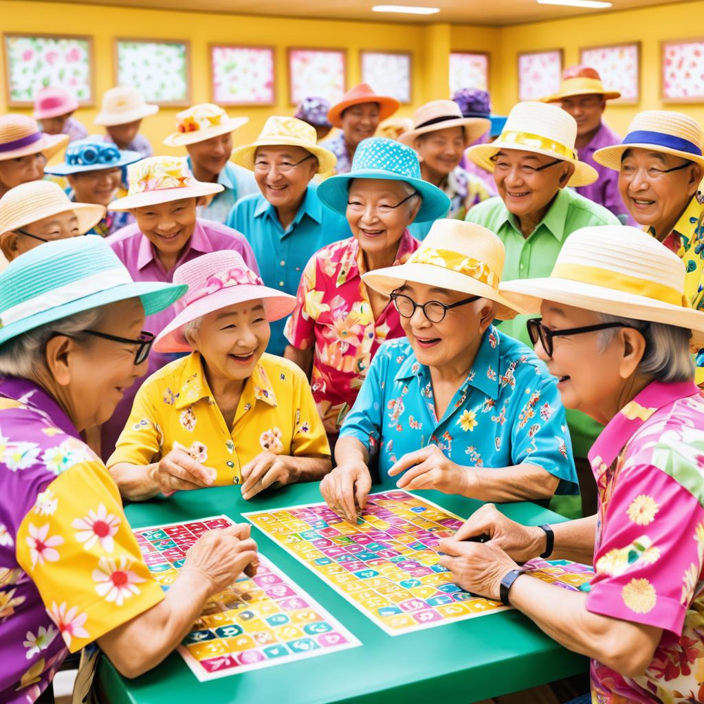 Vibrant Elders Enjoying Bingo Fun