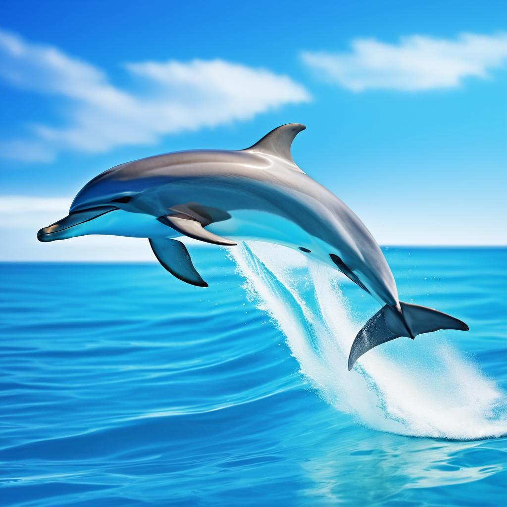 Vibrant Dolphin Stock Photo Image