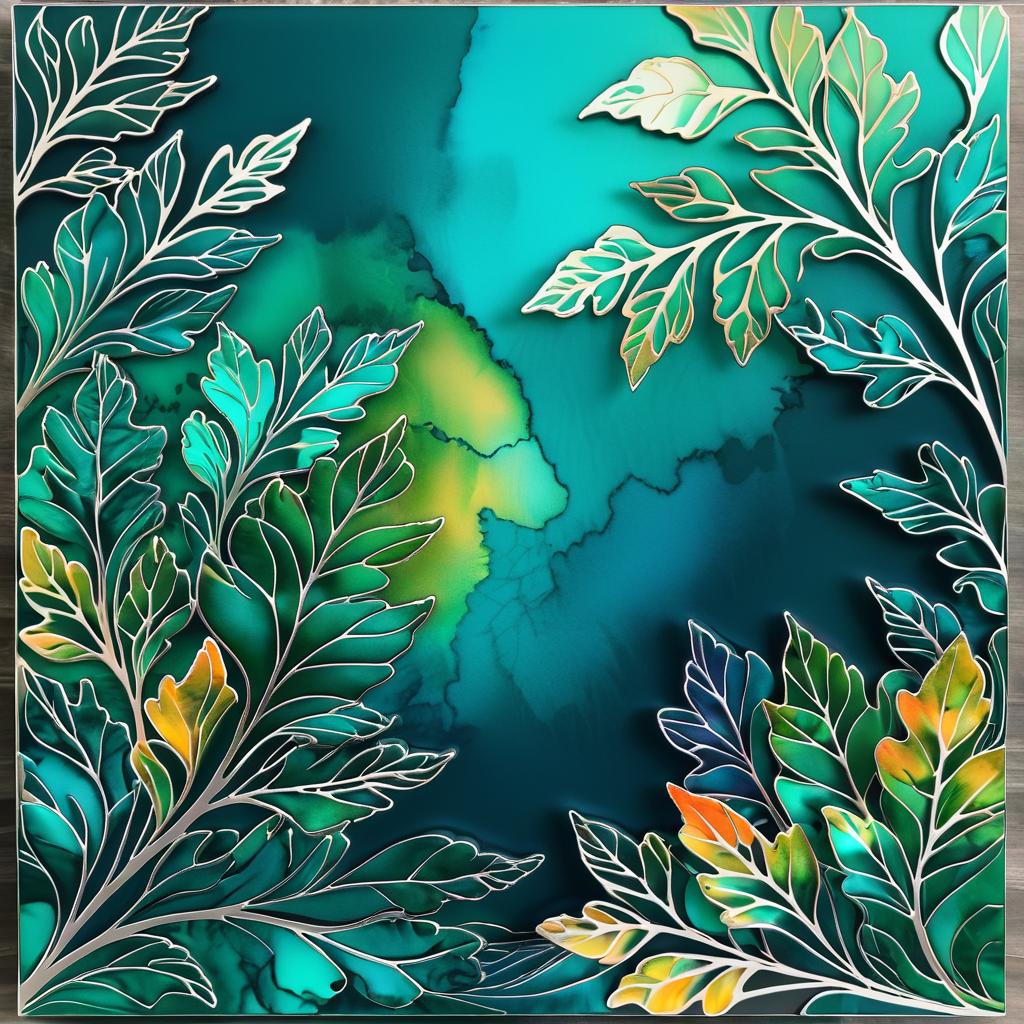 Vibrant Leafy Silhouette with Oak Details