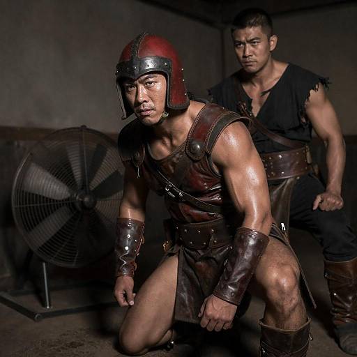 Dramatic Encounter in a Rustic Room