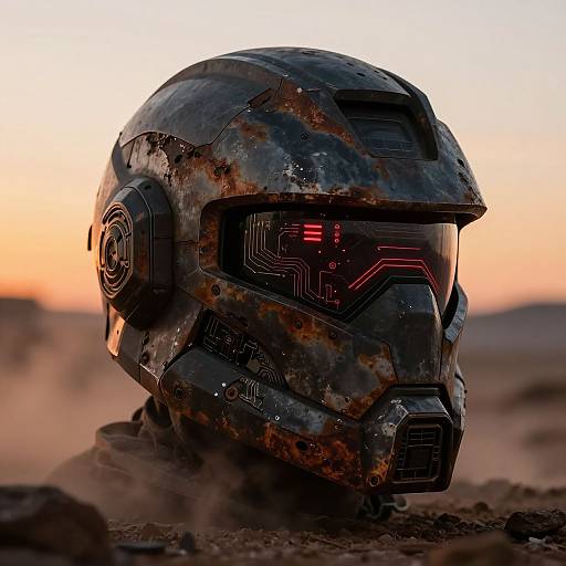 Post-Apocalyptic Power Armor Helmet